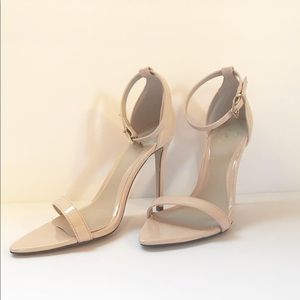 Misguided nude ankle strap heels